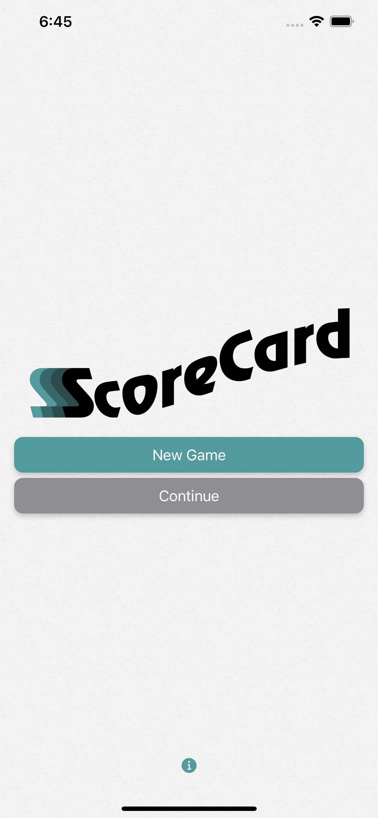 Score Card for iPhone